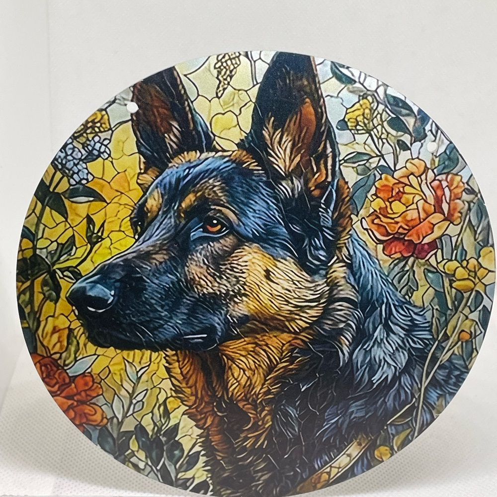 Suncatcher Acrylic Decorative German Shepherd Dog 6” Home Cabin Decor Gift Idea